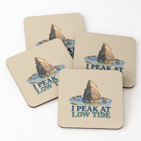 Item preview, I Peak at Low Tide – Coastal Sea Stack Illustration designed and sold by VioVibe.