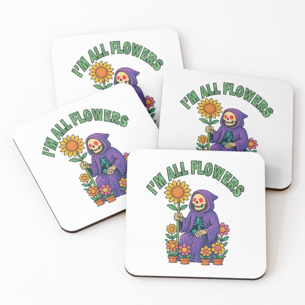 Item preview, I'm All Flowers - Cute Grim Reaper designed and sold by ranabravoo.