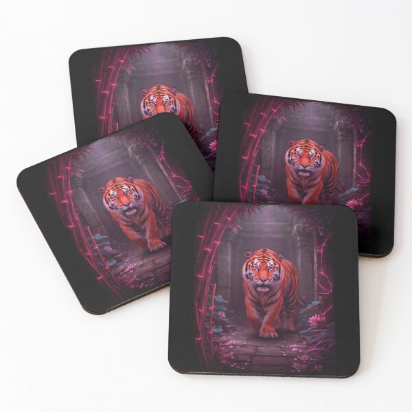 Item preview, Neon Tiger in Ancient Temple designed and sold by Enea Kelo.