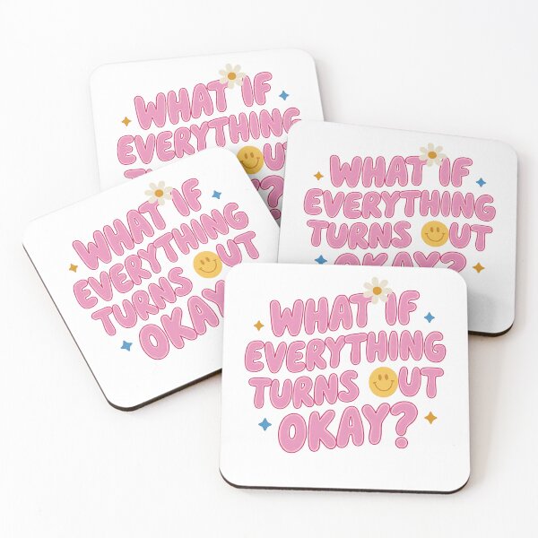 Item preview, What If Everything Turns Out Okay Retro Positive Quote Smiley Face designed and sold by Per My Last Nerve Studio.