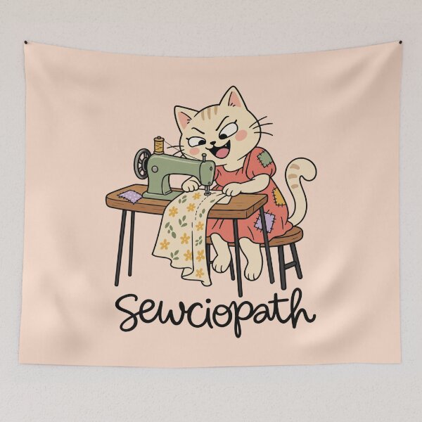 Item preview, Sewciopath cat designed and sold by MoodleDoon.