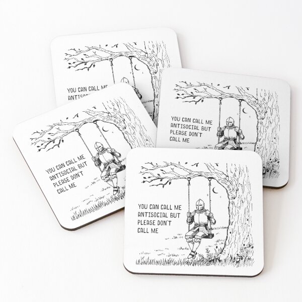 Item preview, You Can Call Me Antisocial But Please Don't Call Me | Medieval Knight Introvert Humor designed and sold by witchlingart.