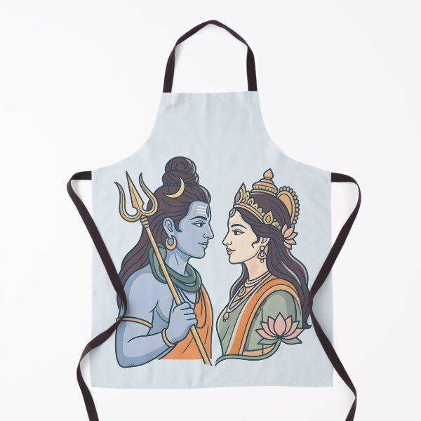 Item preview, Shiva Parvati Pastel Line Art Illustration designed and sold by hutofdesigns.