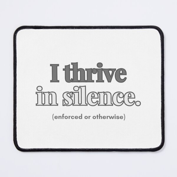 Item preview, I Thrive in Silence. Enforced or Otherwise. Minimalist Introvert Print designed and sold by Odd Serif.