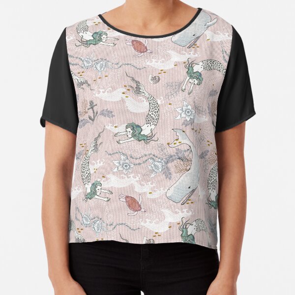 Oceana Mermaids Chiffon Top