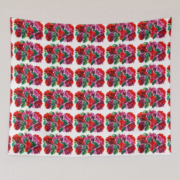 Item preview, Ukraine Emerald Ruby Roses Acrylic Painting Abstract Floral Canvas designed and sold by Каленчук Арт.