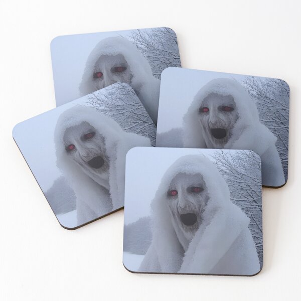 Item preview, Eerie Snow Wraith with Glowing Red Eyes designed and sold by D6rkT3chDemon.