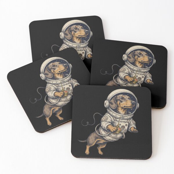 Item preview, Funny Dachshund Dog Astronaut in Space designed and sold by No Excuses Supply.