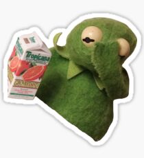 kermit orange juice Sticker