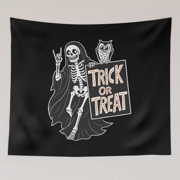 Item preview, Skeleton Trick or Treat Owl Halloween designed and sold by SoyLamderma.