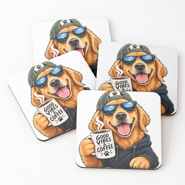 Item preview, Copy of Copy of Funny Golden Retriever Coffee Sticker – Coffee Makes Me Bark designed and sold by medo-shop7.
