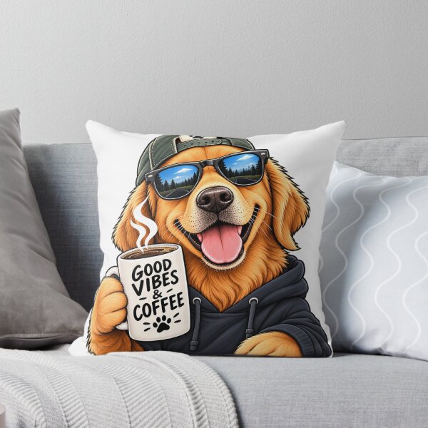 Item preview, Copy of Copy of Funny Golden Retriever Coffee Sticker – Coffee Makes Me Bark designed and sold by medo-shop7.