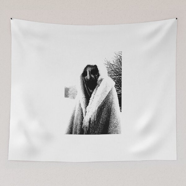 Item preview, Eerie Snow Wraith with Glowing Eyes Black And White designed and sold by D6rkT3chDemon.