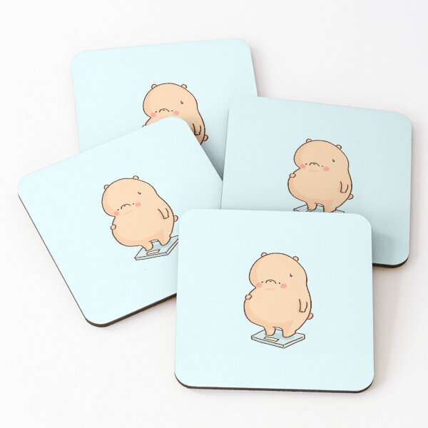 Item preview, Chubby Bear Worried on a Weight Scale designed and sold by Chunu Doodles.