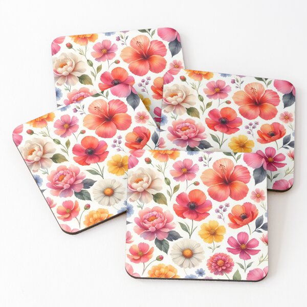 Item preview, Bright Watercolor Summer Garden Floral Pattern designed and sold by Sybille-Yates.