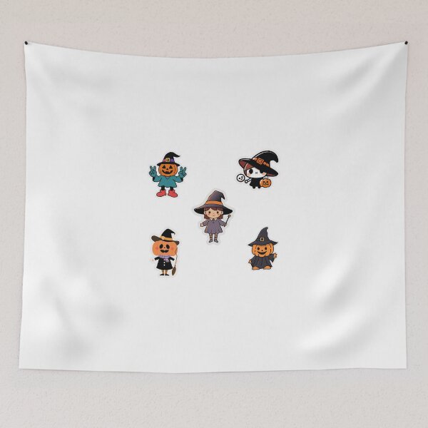 Item preview, Cute Halloween Witch And Pumpkin Characters Pack designed and sold by KAWAII STUDIO NB.