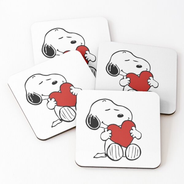 Item preview, Snoopy Holding Red Heart Cute Aesthetic Artwork    designed and sold by yuennbunn.