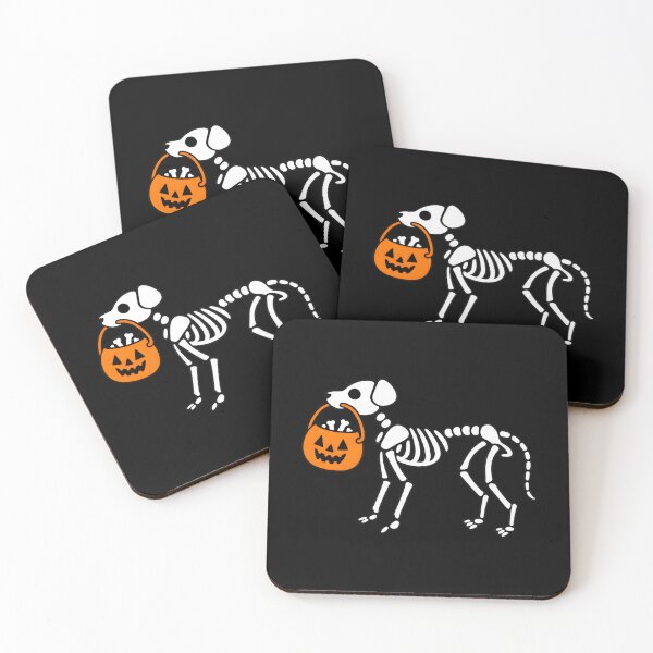 Item preview, Skeleton Dog Halloween Candy Bucket Art designed and sold by SoyLamderma.