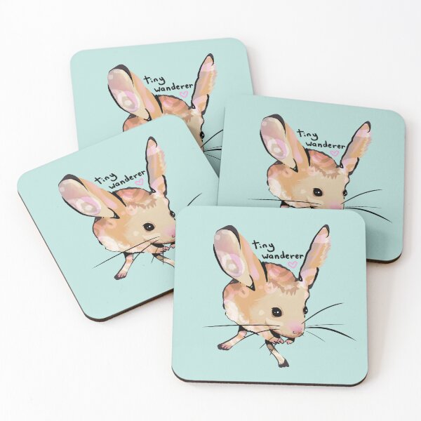 Item preview, Tiny wanderer | Cute Pastel Jerboa Mouse Illustration designed and sold by pinkybat.