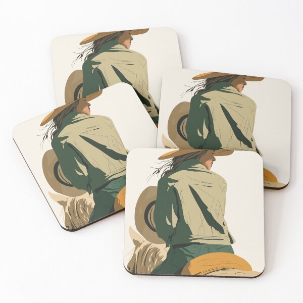 Item preview, Cowgirl Riding Horse – Minimalist Western Country Wall Art designed and sold by ByBiancaArt.