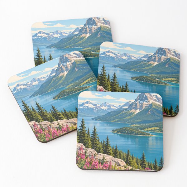 Item preview, Vintage Waterton Lakes National Park designed and sold by Imaginationbeyond.