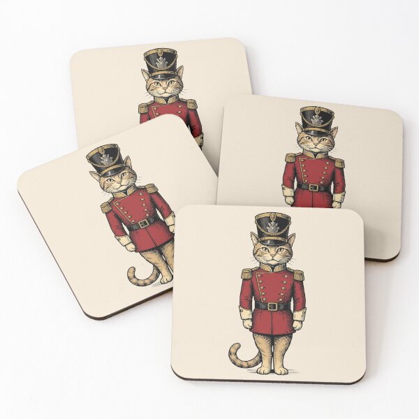 Item preview, Nutcracker Engraving Cat Soldier designed and sold by Rariks.
