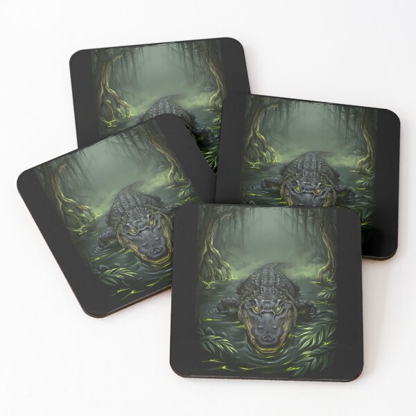Item preview, Menacing Alligator in Misty Swamp designed and sold by Enea Kelo.