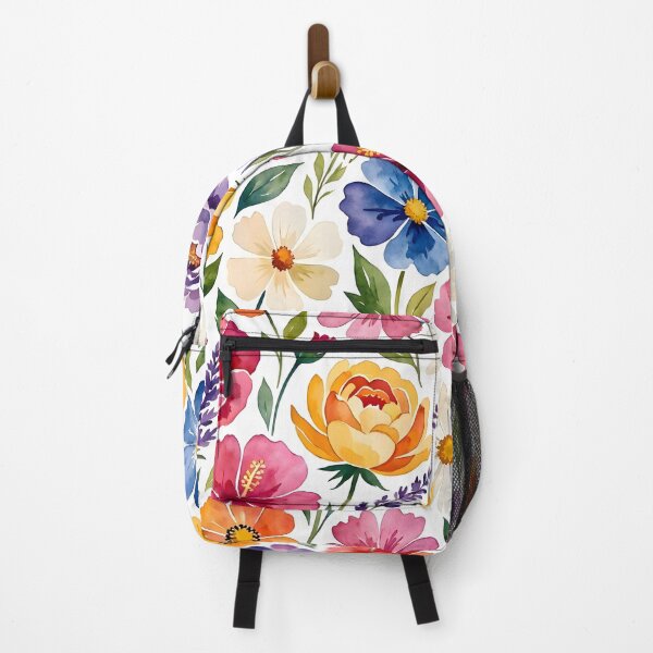 Item preview, Bright Watercolor Summer Garden Floral Pattern designed and sold by Sybille-Yates.