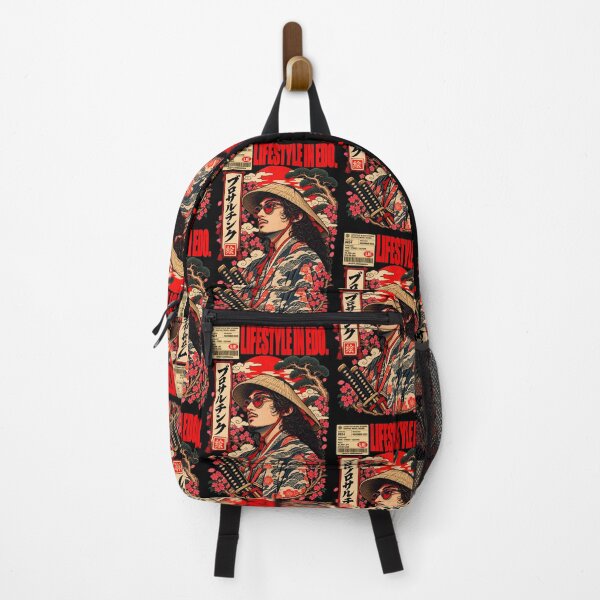 Item preview, Samurai Straw Hat Round Red Sunglasses Kimono Katana Cherry Blossom Graphic Novel Art designed and sold by BRTHRCNK01.