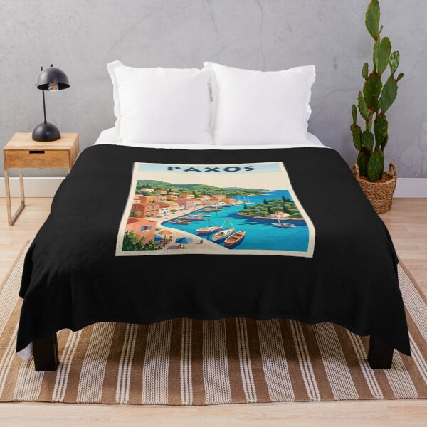 Item preview, Paxos Gaios Harbour – Vintage Greek Island Travel Poster designed and sold by Odd World.