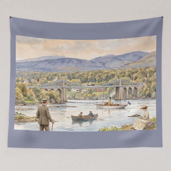 Item preview, Menai Suspension Bridge, Anglesey designed and sold by ArtworkNorth.