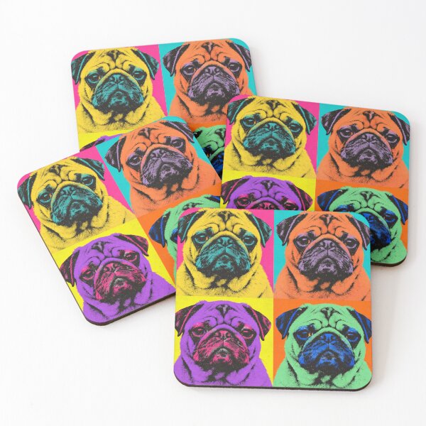 Item preview, Pug Pop Art – Colorful Four Panel Dog Portrait designed and sold by Paper-Pickle.