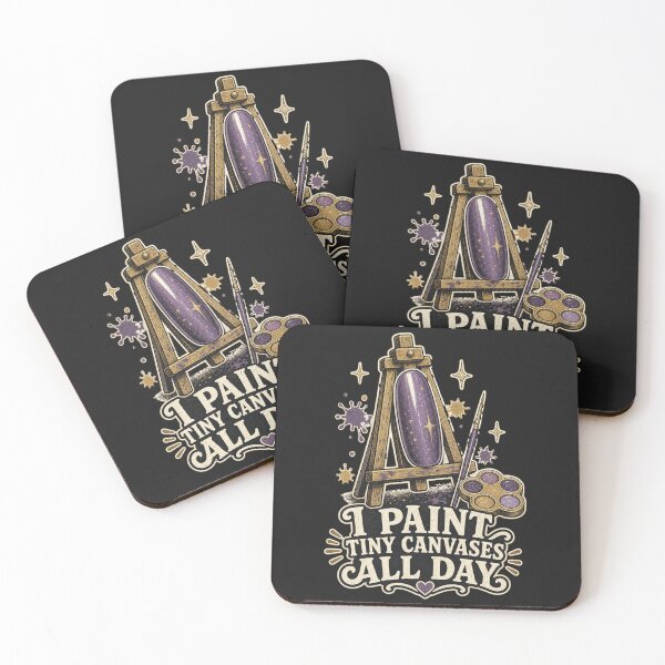 Item preview, I Paint Tiny Canvases All Day Shirt, Funny Nail Tech T-Shirt, Nail Artist Humor Tee, Manicurist Gift Shirt, Vintage Nail Easel Graphic designed and sold by TshirtsLabs.