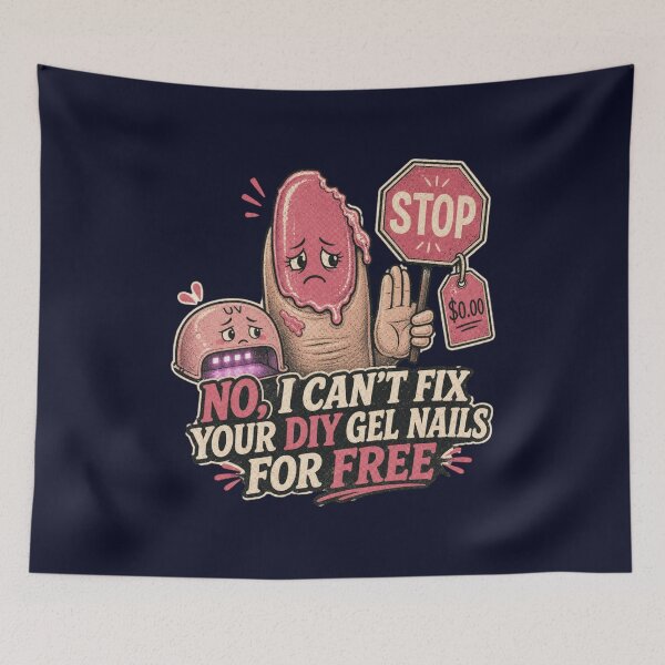 Item preview, No I Can't Fix Your DIY Gel Nails For Free Shirt, Funny Nail Tech T-Shirt, Nail Client Humor Tee, Manicurist Gift Shirt, Vintage Gel Nail Graphic designed and sold by TshirtsLabs.