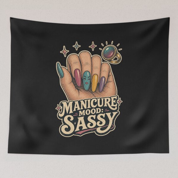 Item preview, Manicure Mood Sassy Shirt, Funny Nail Tech T-Shirt, Nail Lover Humor Tee, Manicurist Gift Shirt, Vintage Colorful Nails Graphic designed and sold by TshirtsLabs.