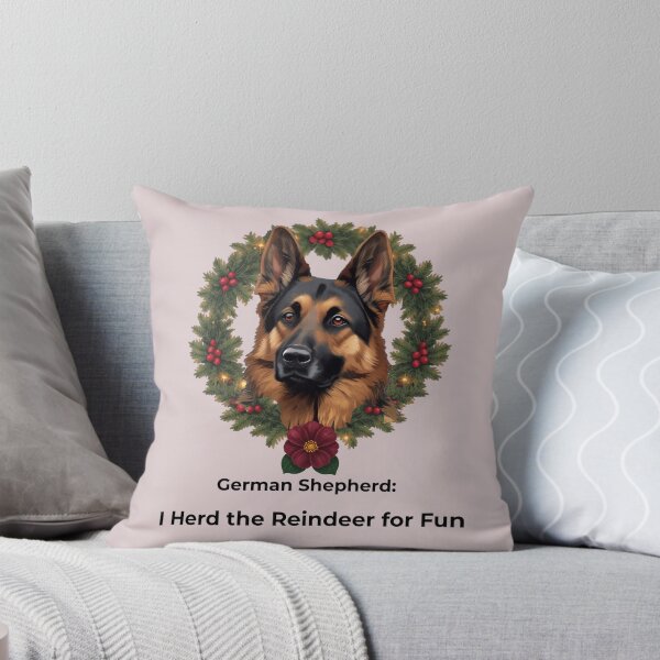 Item preview, German Shepherd Christmas - I Herd the Reindeer  designed and sold by VEXA88.