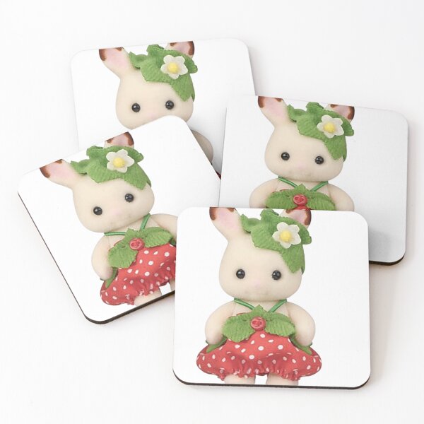 Item preview, Sylvanian Families Strawberry Bunny Cottagecore Design designed and sold by yuennbunn.