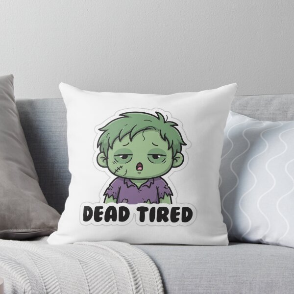 Item preview, Dead Tired Sleepy Zombie Halloween Sticker designed and sold by SniffGiggle.