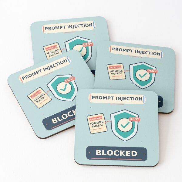 Item preview, Prompt Injection Blocked - Funny AI Security Humor designed and sold by Ink and Wink.