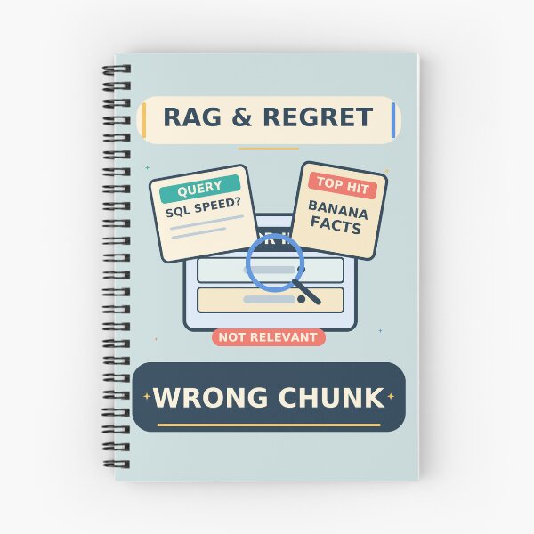 Item preview, RAG and Regret Wrong Chunk - Funny AI Retrieval Humor designed and sold by Ink and Wink.