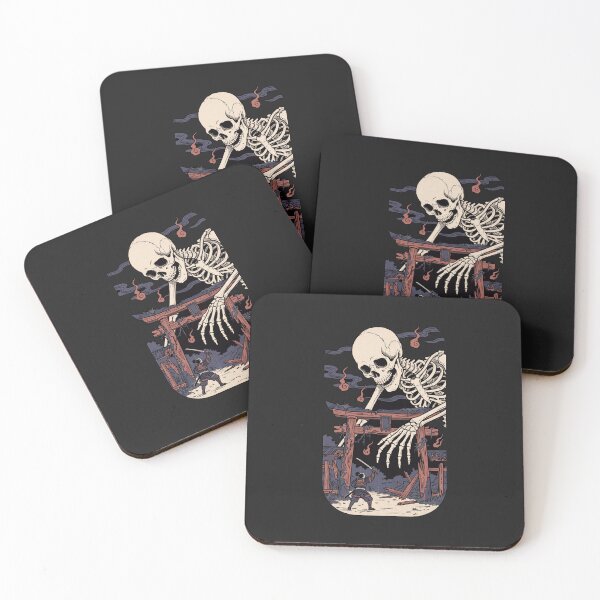 Item preview, Gashadokuro – Giant Skeleton Yokai Woodblock Print designed and sold by Odd World.