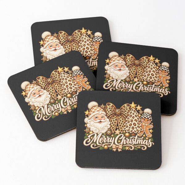 Item preview, Charming Merry Christmas Design with Santa and Gingerbread designed and sold by rafaeltto.