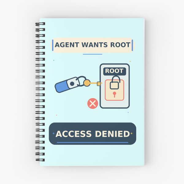 Item preview, Agent Wants Root Access Denied - Funny AI Security Humor designed and sold by Ink and Wink.