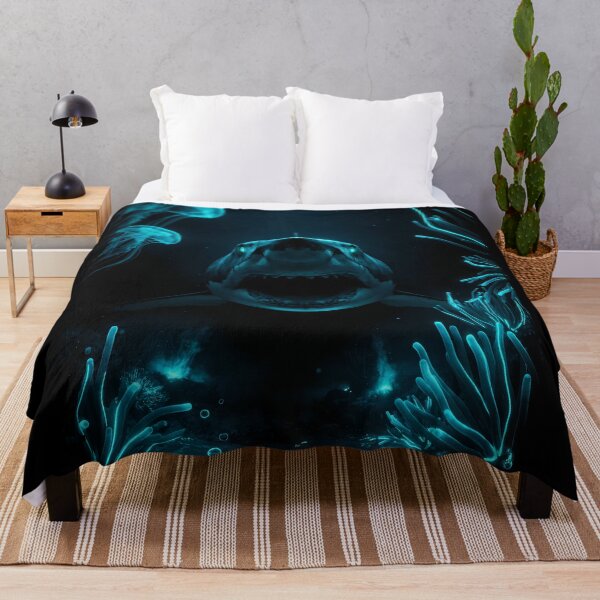 Item preview, Bioluminescent Shark in Deep Ocean designed and sold by Enea Kelo.