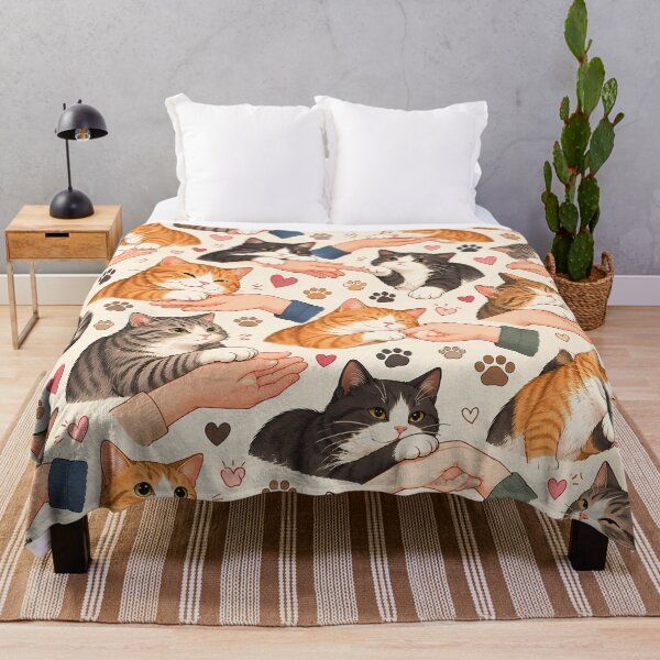 Item preview, Sweet Cat Putting a Paw on Your Hand designed and sold by Thai Vibe Studio.