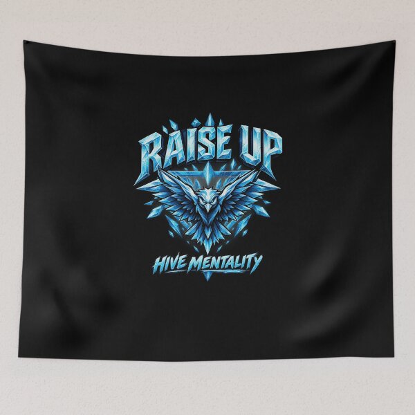 Item preview, Raise Up Hive Mentality – Icy Blue Falcon Esports Emblem designed and sold by Aflahshopy7.