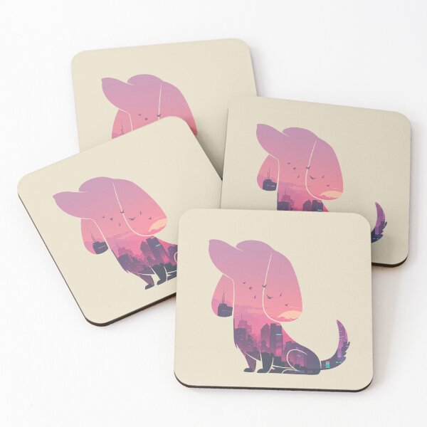 Item preview, Dachshund Dog Sunset Cityscape designed and sold by mustbewhy.