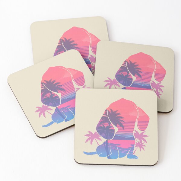 Item preview, Cute Puppy Tropical Retro Synthwave designed and sold by mustbewhy.