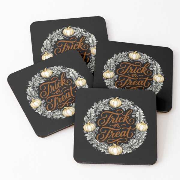 Item preview, Trick or Treat Calligraphy Wreath Art designed and sold by SoyLamderma.