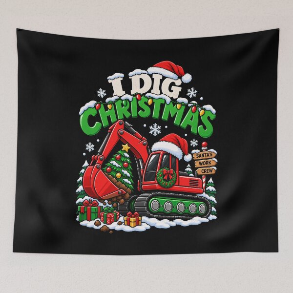 Item preview, Santa's Excavator Digging Up Christmas Cheer designed and sold by rafaeltto.